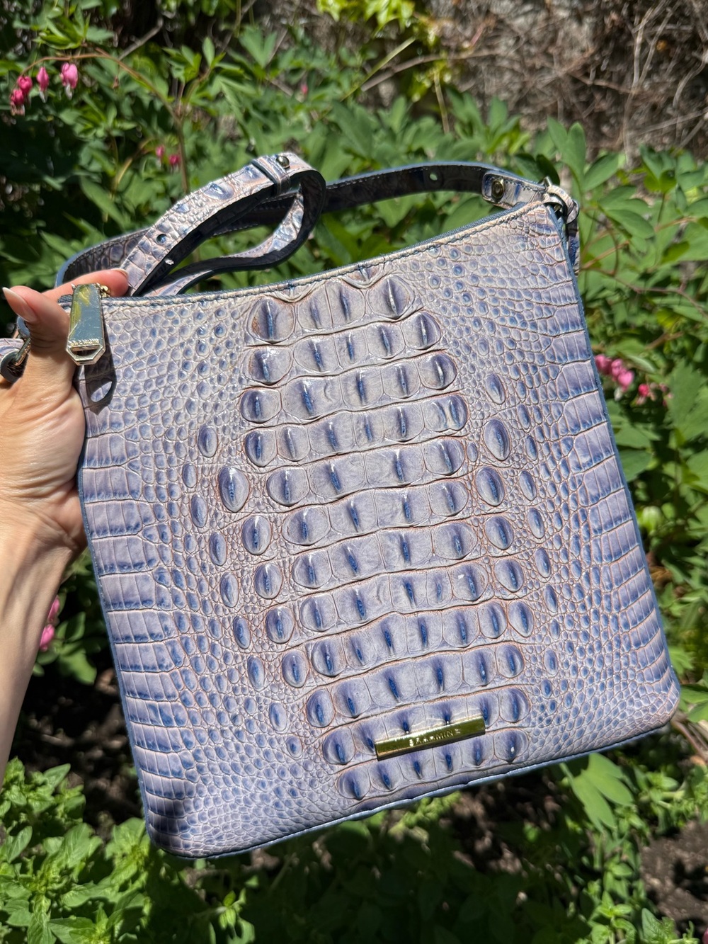 Brahmin Katie Crossbody in Frosted Lilac Melbourne LIKE NEW